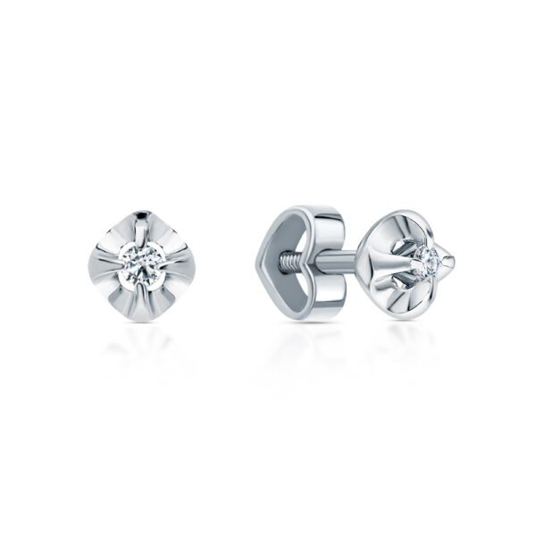 white gold earrings